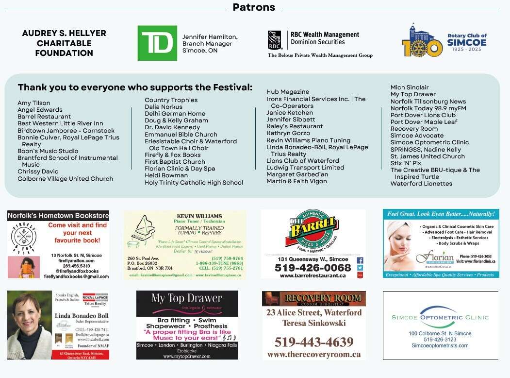 Thank you to everyone who supports the festival!